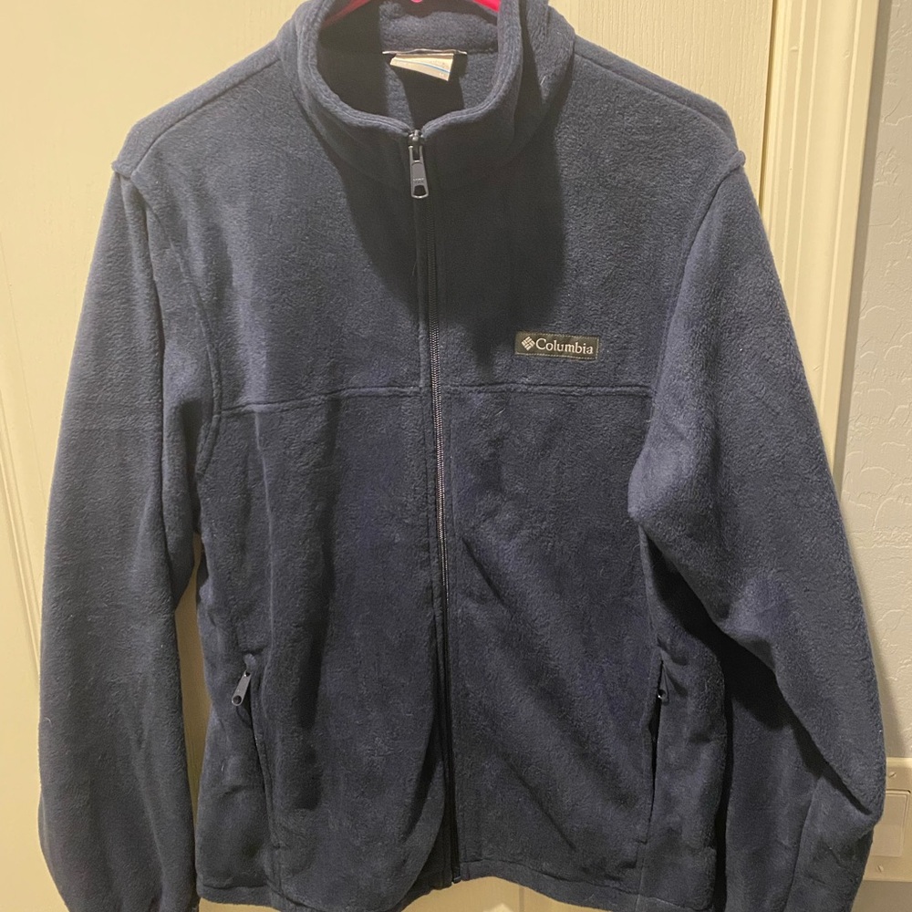 Columbia Mens Navy Fleece Outerwear SZ M